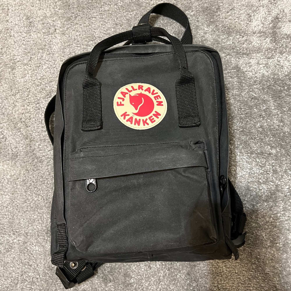 Mini Fjallraven Kanken Backpack in Black